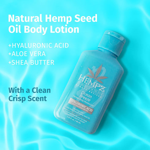 Hempz Body Lotion, Ocean Breeze Limited Edition Mini, 2.25 Fl Oz, Skin Care Products