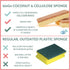 bioGo 24 Pack Biodegradable Kitchen Sponges - Eco-Friendly, Compostable Natural Cellulose Dish Sponges - Biodegradable
