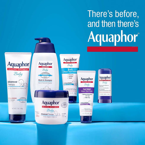 Aquaphor Baby Wash and Shampoo - Mild, Tear-Free 2-in-1 Solution for Baby’s Sensitive Skin, 16.9 fl oz
