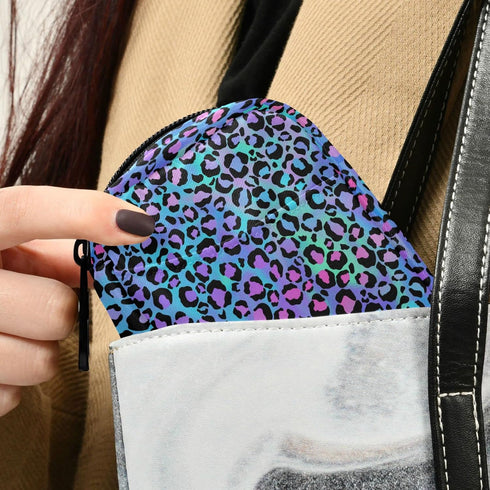 Ollabaky 7 Colorful Cute Leopard Print Pill Case, Portable Weekly Pill Box Bag Container Days Pill Organizer Vitamin