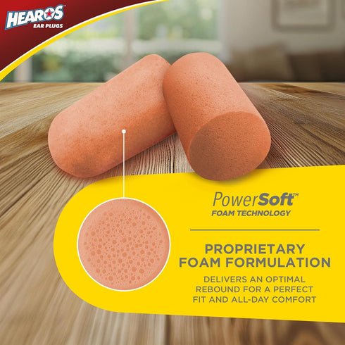 HEAROS Ultimate Softness Series Ear Plugs, 28 Pair.