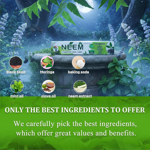 Pack 6 10 1 7.05 oz of - Organic Neem Tulsi in Fluoride Free Toothpaste - Neem, Clove, Black Seed, Cardamon, Aloe Vera