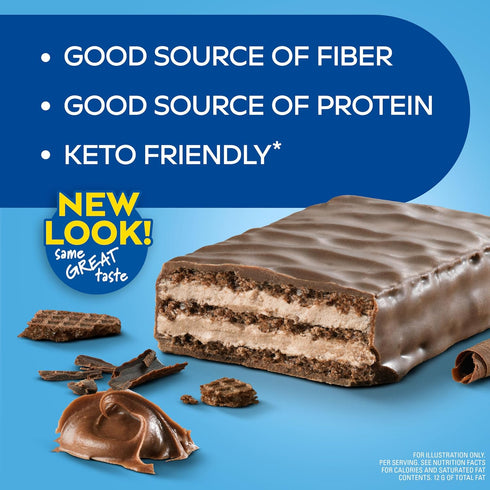 Atkins Chocolate Crème Protein Wafer Crisps - Keto Friendly Dessert, 4g Net Carb, 1g Sugar, 5 Count