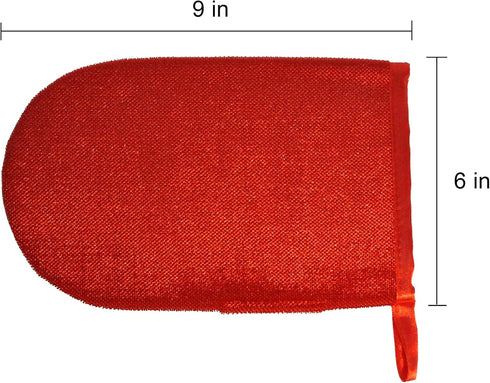 Hair Magnet Pet Fur Removal Mitt, 2-Pack, Red - Quick & Easy Cleanup for Clothing and Upholstery