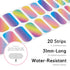 NAILOG Semi Cured Gel Nail Strips for Spring (20 Extra Long Polish Stickers/Wraps) ¦ Glossy & Long Lasting Soft Gel