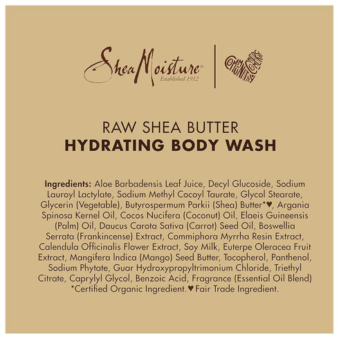 Sheamoisture Hydrating Body Wash for Dry Skin - Raw Shea Butter, 13 fl oz