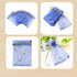 100 Pack 7x9 Inch Moon Star Organza Jewelry Gift Pouch, Drawstring Wedding Favor Bags, Royal Blue