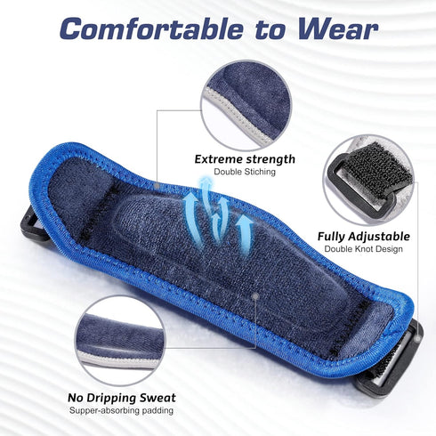 IPOW 2 PACK Knee Support for Women, Patellar Tendon Support Strap & Knee Pain Relief for Hiking, Running, Tennis