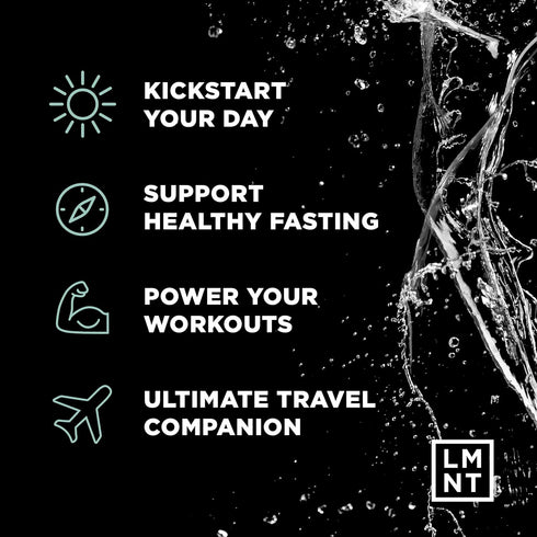 LMNT Zero Sugar Electrolytes - Raw Unflavored Salt Drink Mix, 30-Count