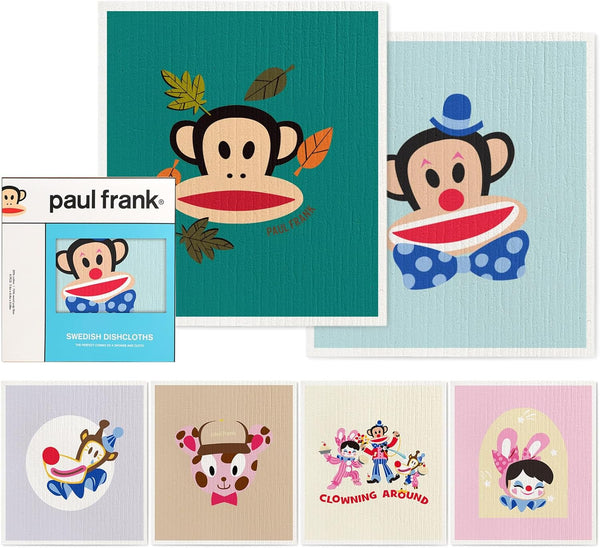 Paul Frank Swedish Dishcloths for Kitchen, 6 Pack Funny Swedish Dish Cloths Reusable Paper