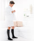 Men's Moderate Ribbed Dress Support Socks - Size Small, Black