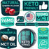 MCT Oil Keto Gummies, Collagen Metabolism Booster, Pre Workout Gummy Energy Chews, 60 Cherry Gummies