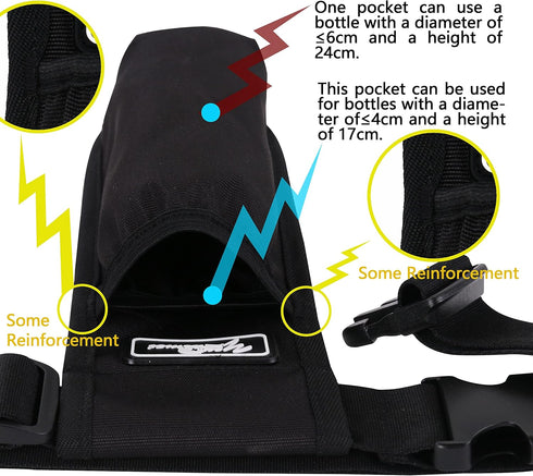 HolsterDb1KD-Black Massage Bottle Bag Massage Therapist Holster Massage Lotion Holster Massage Oil