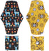 PHOGARY Set (7 1, Reusable Menstrual Pads for Heavy Flow with Wet Bag, Sanitary Pads with Wings for Women, Washable