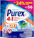 Purex 4-in-1 + OXI Laundry Detergent Pacs, Fresh Morning Burst, 56 Count