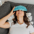 Pack Microwave Heating Pad and Ice with Flax Seed, Eye Pillow, Your Choice of Herbs (Pink Floral, Peppermint)