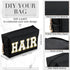 Sanwuta Cosmetic Case, 9Pcs PU Leather Makeup Bag, Waterproof Toiletry Bags for Traveling, Organizer for Women (Black)