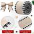 2 Rolls Christmas Buffalo Plaid Wired Edge Ribbons, 216 Inch Craft Wrapping Ribbon, Black and White