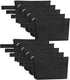 10 Pieces Cotton Canvas Makeup Bag - Multi-Purpose Cosmetic Bag with Zipper, Travel Toiletry Pouch (S, Black)
