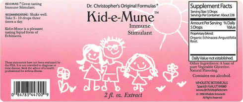 Kid-e-Mune Herbal Supplement, Dr. Christopher's Formulas, 2 Fluid Ounce