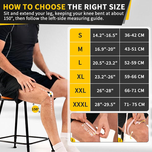 CAMBIVO 2 Pack Knee Brace, Compression Sleeve for Men and Women, Support for Running, Gym, Hiking, Sports