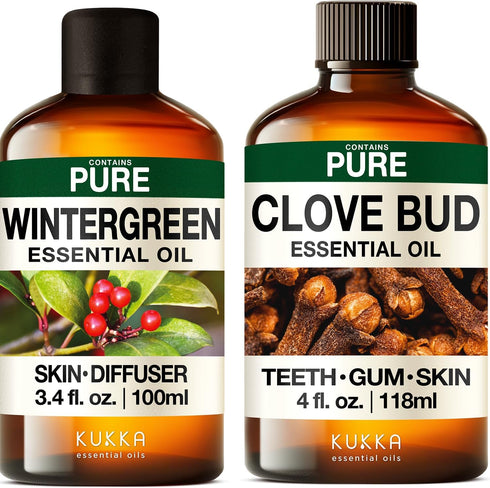 Wintergreen Essential Oil for Diffuse & Clove Essential Oil for Diffuser Set