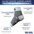 SB SOX Ankle Brace Compression Sleeve for Plantar Fasciitis Relief, Foot Pain, Swelling, Heel Spurs, White, Small