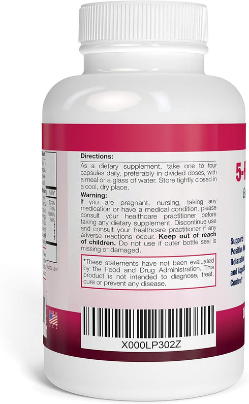 Nattura 5-HTP Supreme for Positive Mood, Relaxation, Appetite Control, 90 Capsules