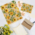 SUNDECO Large Sunflower Gift Bag with Yellow Tissue Paper and Greeting Card, Sunflower Wrapping Paper for Women, Girl