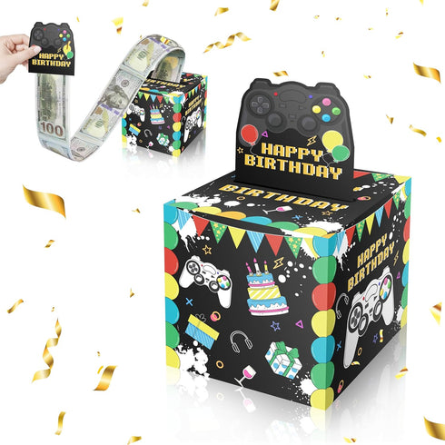 ISOVF Money Box for Cash Gift Birthday, Surprise Video Game Money Pull