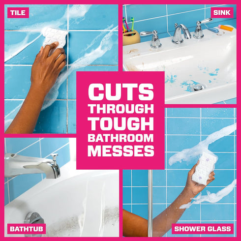 Mr. Clean Magic Eraser Ultra Bath - Multi Purpose Cleaner for Bathroom, Soap Scum Remover, 5ct