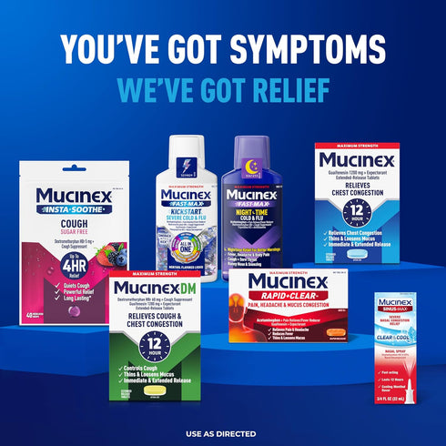 Over-The-Counter Pack (2 6 Oz) Mucinex Fast-Max Cold and Flu & Nightshift Medicine for Adults, Medication Combo