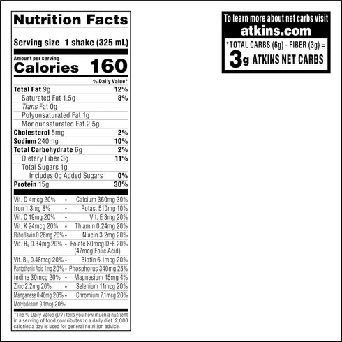 Chai Tea Latte Protein Shake | 15g Protein, Low Glycemic, 3g Net Carb | PACK OF 3, Keto Friendly, 1g Sugar