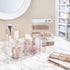 STORi Clear Plastic Organizer with 4 Compartments | Rectangular Makeup Storage Bin | Use Upright for Eyeshadow Palettes