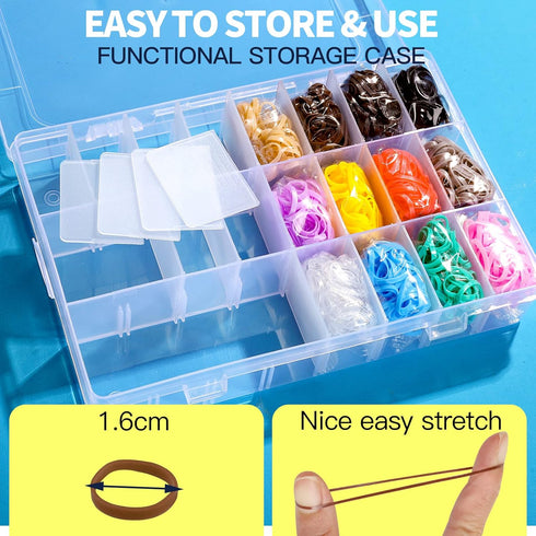 YGDZ Elastic Hair Bands, 1500 pcs Hair Ties, Colorful Rubber Bands for Girls, Women, Toddler
