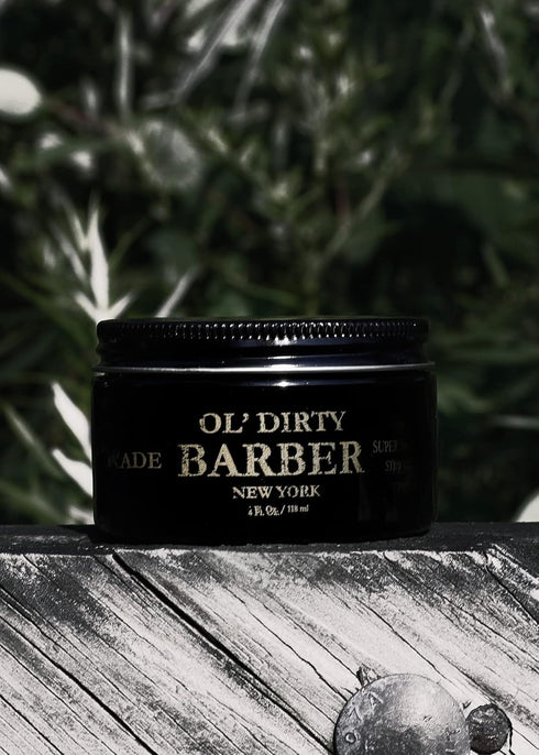 OL' DIRTY BARBER Hair Pomade for Men, Water Base for High Shine and Strong Hold Styling, 4oz