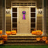 Whaline 40 Yards Halloween Glitter Wired Ribbon, Green, Orange, Purple, Black
