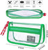 Rough Enough TSA Approved Toiletry Bag, Small Clear Travel Makeup Case Pouch Organizer with Zipper, Green