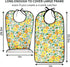MMonDod 3 pcs Adult Bibs for Women, Reusable Waterproof Adult Bib, Clothing Protector With Crumb Catcher, Feeding