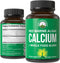 Plant Based Calcium - Red Marine Algae Calcium Supplement with Vitamin C, D3, K, Magnesium - Vegan Capsules for Bones,