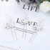 Heread Crystal Bride Wedding Hair Pins, Silver Flower Bridal Head Piece, Pearl Hair Accessories (Pack of 3)