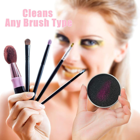 TailaiMei 4 Pack Color Removal Cleaner Sponge, Quickly Clean Makeup Brushes Without Water or Chemicals