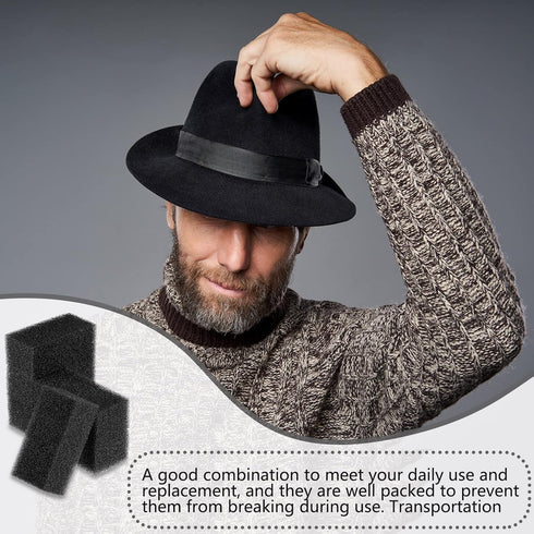 5 Pieces Felt Hat Cleaning Sponge Set, Felt Hat Brush and Cleaner for Cowboy and Baseball Hats