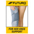 FUTURO For Her Knee Support, One Size, Gray - 95341EN