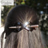 Parcelona French Infinity Hair Slider Pin, 3 1/2" Brown Tortoise Shell Barrette Clip for Fine Hair