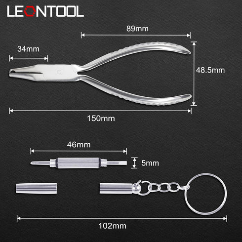 Eyeglasses Nose Pad Pliers, 6 Inches Frame Pliers for Glasses Repair, Assembling & Adjusting Tools