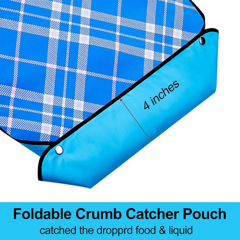 TOCKONIMN 4 Pack Adult Bibs for Men Women Eating Washable - Bib for Reusable Elderly Adults Crumb Catcher Senior