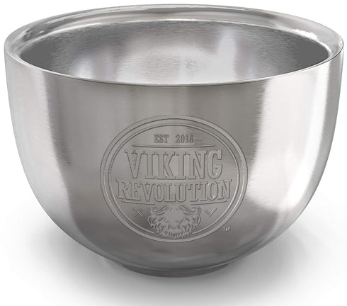 Viking Revolution Stainless Steel Shaving Soap Bowl, Unbreakable Shaving Mug for Cream & Soap