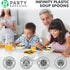 Party Bargains 40 Pack Disposable Plastic Navy Gold Soup Spoons, Infinity Modern Design Utensils