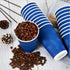 JollyPack 120 Pack 16 oz Paper Coffee Cups, Blue Disposable Beverage Cups with Insulated Ripple Wall for Coffee, Tea